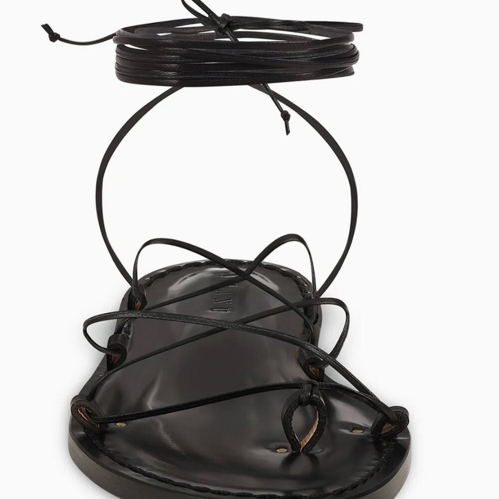 Elegant Black Strappy Sandals - Picture 7 of 8